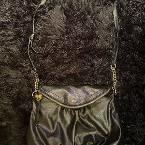 Juicy Couture Black Crossbody Bag with Gold Accents